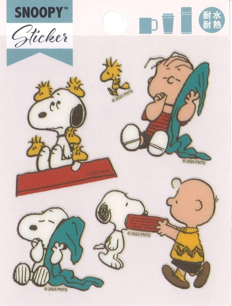 S&C Corporation PKS296 Snoopy Heat and Water Resistant Sticker Charlie Linus